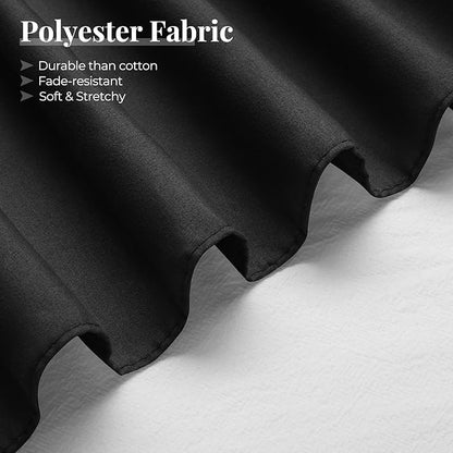 RIMELA Bed Skirting Queen Size Black Bed Skirt 25 Inch Drop, Wrap Around - Image 6