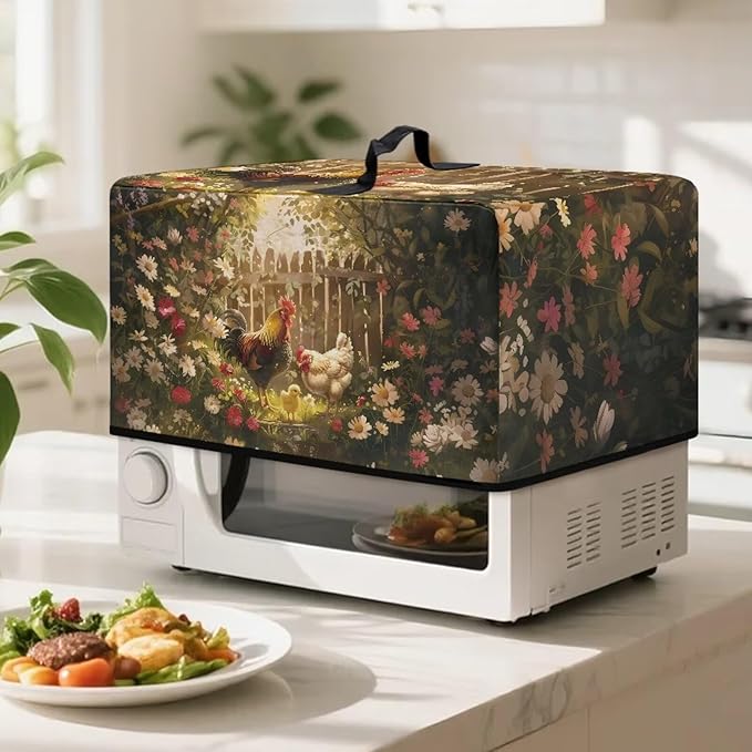 Microwave Ovens Dust Cover, Thanksgiving Rooster Tear-Resistant Heat-Resistant - Image 3