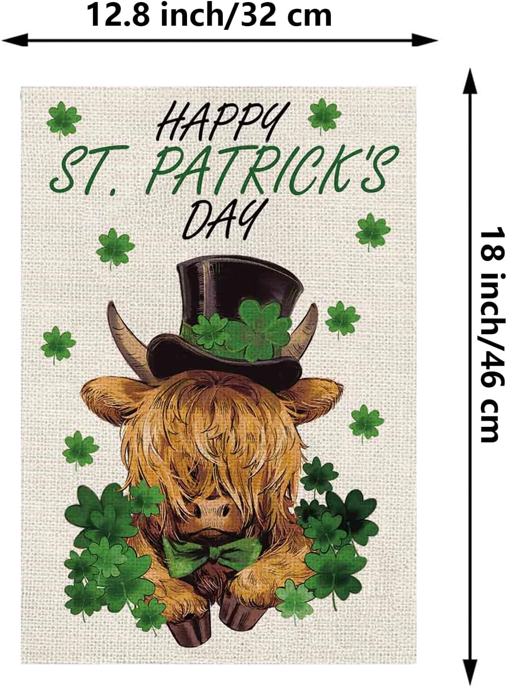 Seasonal Garden Flags - Funny Highland Cow Double Sided Flags Set of 11 Holid...