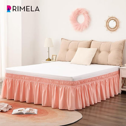 RIMELA Bed Skirt Queen Size 18 Inch Drop, Wrap Around Elastic Bedskirt Solid - Image 7