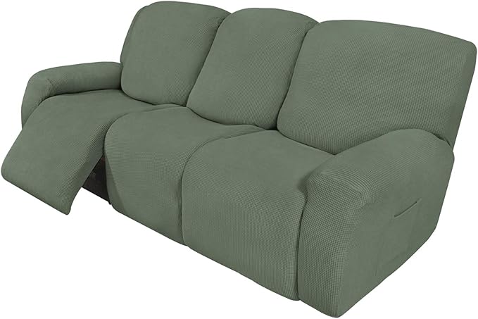 Easy-Going 8 Pieces Recliner Sofa Stretch Sofa Slipcover Sofa Cover Furniture by Easy-Going