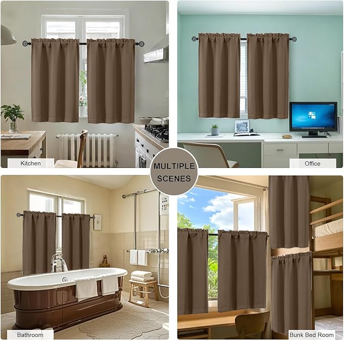 Gwine 24 Inch Long Tier Curtains - Image 7