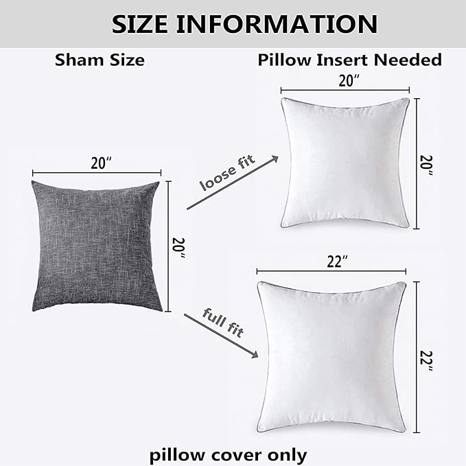 Kevin Textile Star Linen Soft Pillow Covers, Square Decorative Throw Cushion - Image 6
