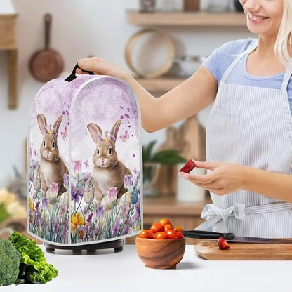Easter Bunny Blender Covers for Kicthen, Tulip Coffee Machine Dust Cover - Image 2