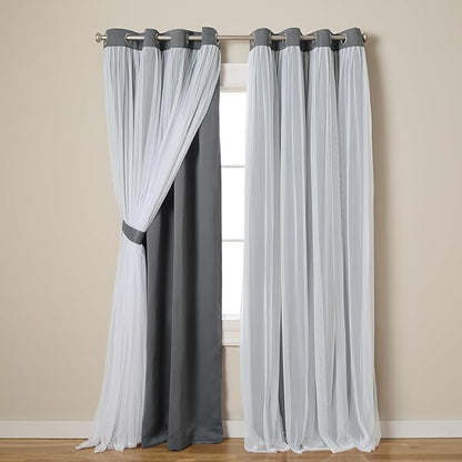 TOWN & COUNTRY LUXE Talia Double Layer Indoor Curtains, Sheer and Room by TOWN+%26+COUNTRY+LUXE