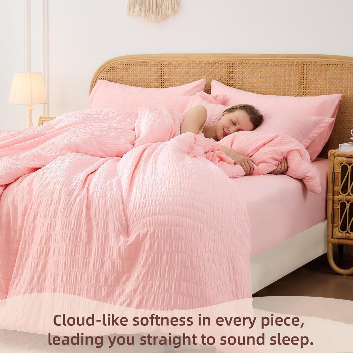 fuanna pink full size comforter sets for girls shown in use