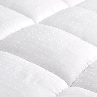 SLEEP ZONE Twin Size Cotton Mattress Pad, Machine Washable Mattress Protector - Image 5