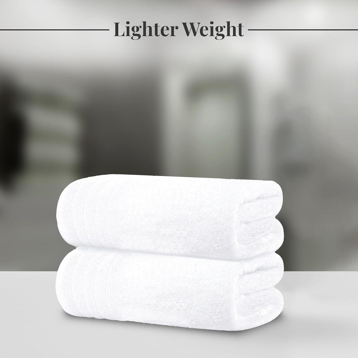 tens towels 4 piece extra large bath towels shown in use