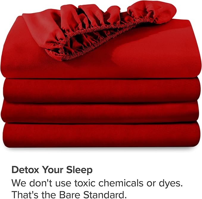 Bare Home 2-Pack Fitted Bottom Sheets Split King - Image 7