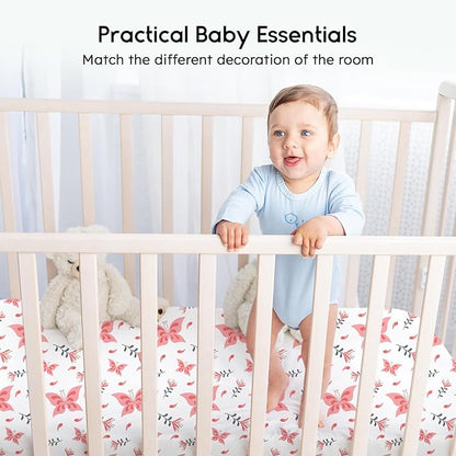 Yoofoss Baby Crib Sheets for Boys Girls, Fitted Crib Sheet 2 Pack for Standard - Image 6