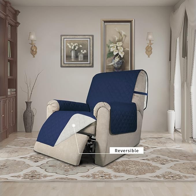 Easy-Going Recliner Chair Slipcover Reversible Sofa Cover Water Resistant Couch - Image 2