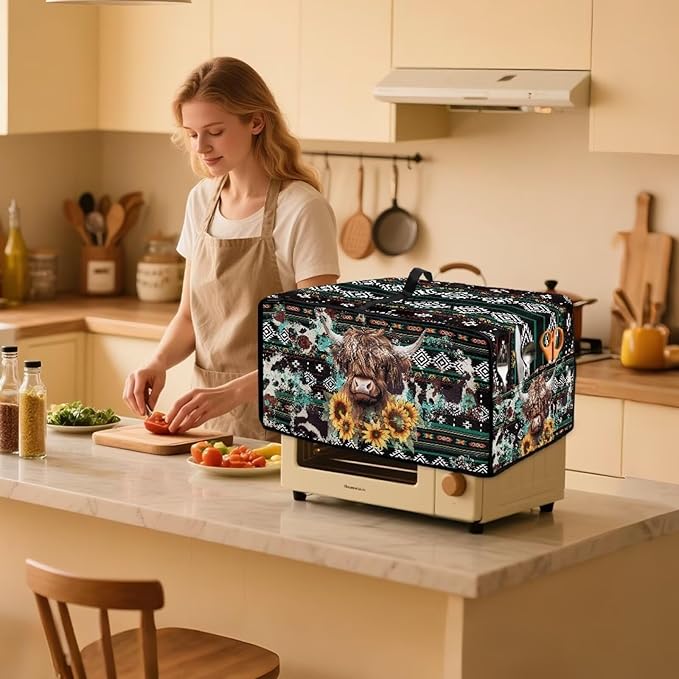 Toaster Oven Dust Cover Washable Fabric Convection Oven Cover Protector - Image 3