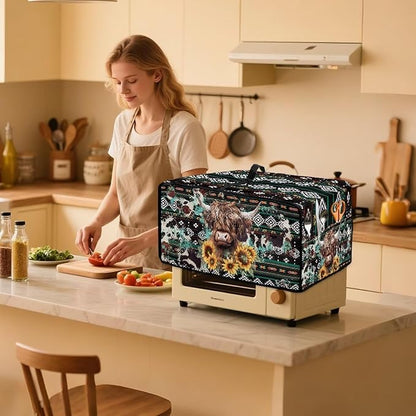 Toaster Oven Dust Cover Washable Fabric Convection Oven Cover Protector - Image 3