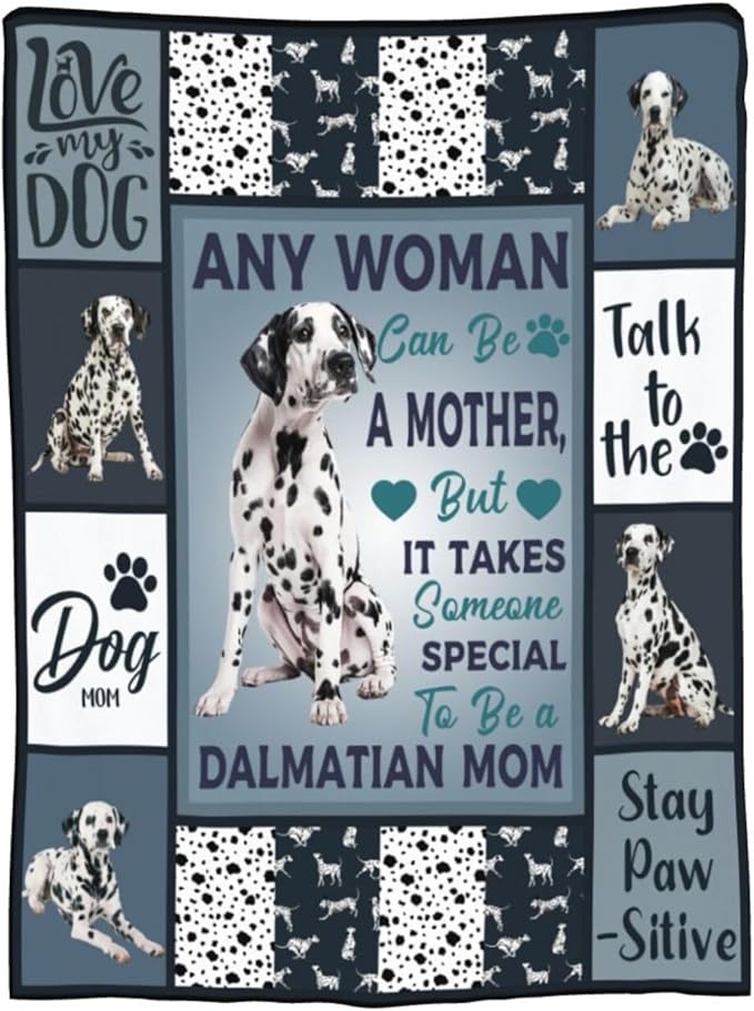 Dalmatian Blanket Dog Throw Blanket Dalmatian Dog Flannel Stuff Merch Cozy - Image 8