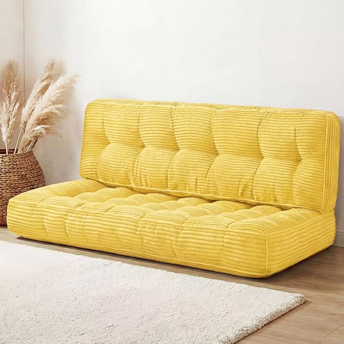 63 Inch Folding Sofa Bed Convertible Chair, 2-in-1 Convertible Boneless Sofa by Vercraft