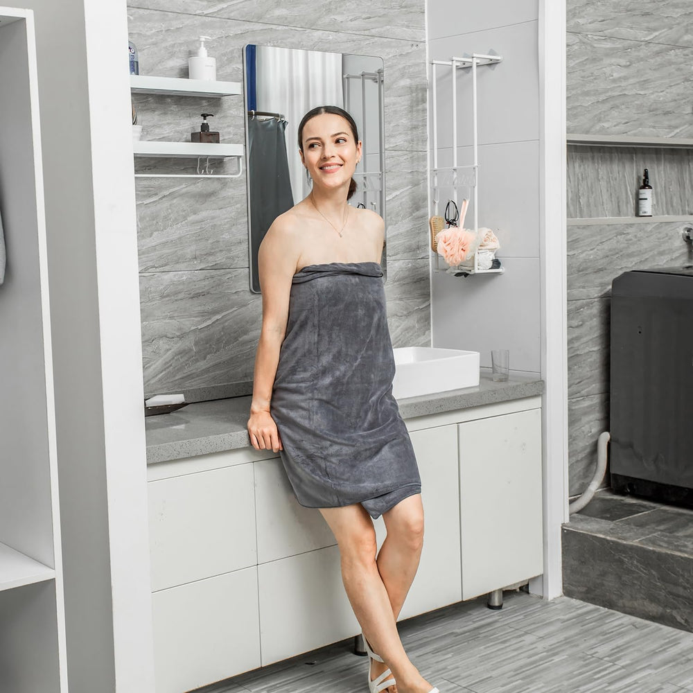 JML Bath Towels Set, 4 Pack, 30" x 60", Grey