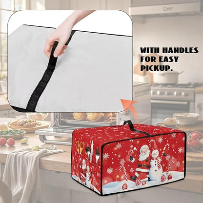 Christmas Toaster Oven Dust Cover Dustproof Smart Oven Air Fryer Microwave Cover - Image 4