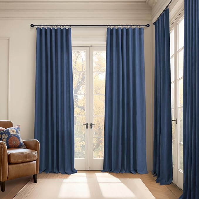 Navy Blue Curtains 38 Inch Wide - Image 6
