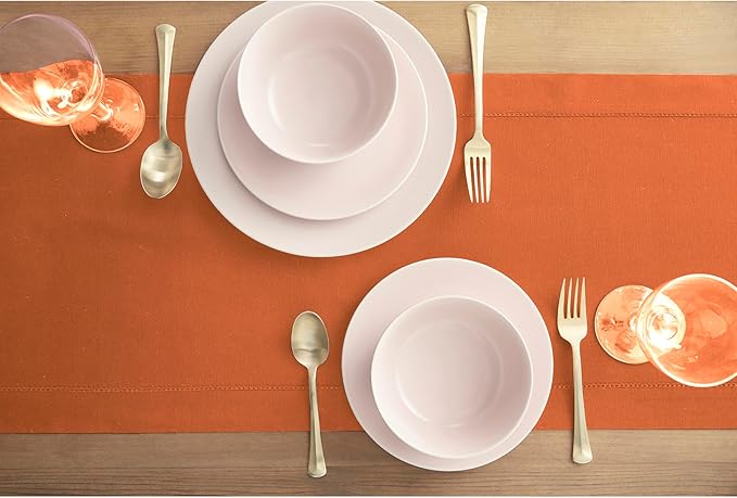 Solino Home Cotton Linen Pumpkin Table Runner 90 Inches Long - Image 3