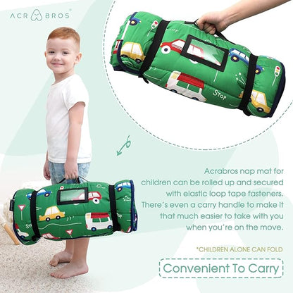 ACRABROS Toddler Nap Mat with Pillow and Blanket, Extra Large Rolled Napping - Image 6