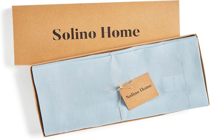 Solino Home Linen Ice Water Table Runner 144 Inches Long - Image 5