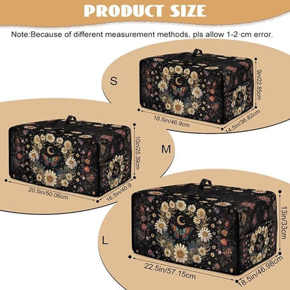 Vintage Daisy Butterfly Moon Print Toaster Oven Cover - Image 7