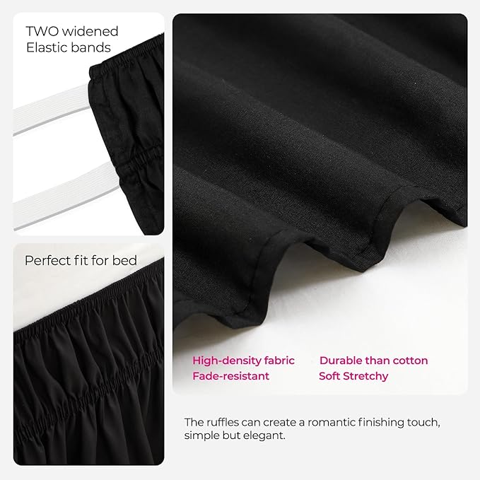 RIMELA Dorm Bed Skirt Twin XL 36 Inch Drop - Image 5