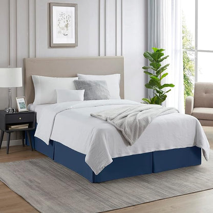 Nestl Navy Blue Full XL Bed Skirt - Image 4
