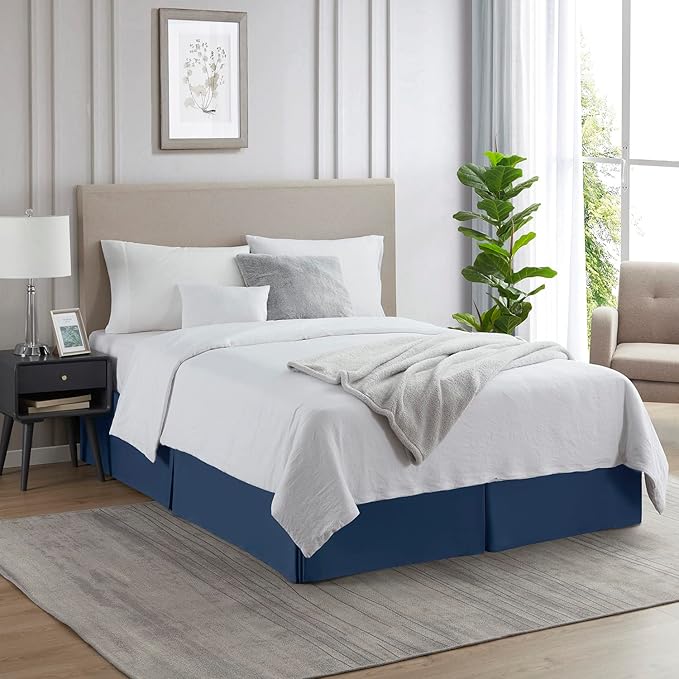 Nestl Navy Blue Full Bed Skirt - Image 4
