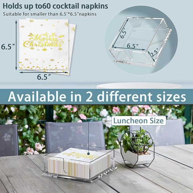 Napkin Holder for Table, Acrylic Napkin Paper Towel Holder for Kitchen - Image 5