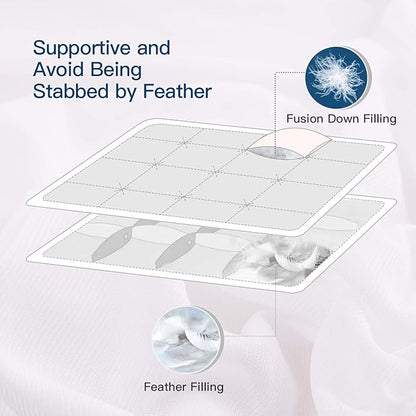 ELEMUSE Queen Size Extra Thick Fusion Goose Down Feather Filled Mattress Topper - Image 2