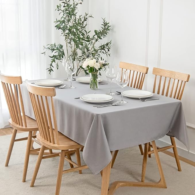 maxmill Square Jacquard Tablecloth Waterproof Spillproof Wrinkle Resistant Soft - Image 2