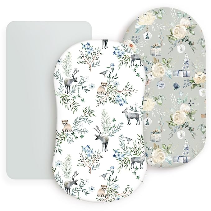 Stretchy Ultra Soft Fitted Bassinet Sheet Set 3 Pack, Universal Fit by BUYNOW