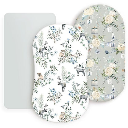 Stretchy Ultra Soft Fitted Bassinet Sheet Set 3 Pack, Universal Fit by BUYNOW