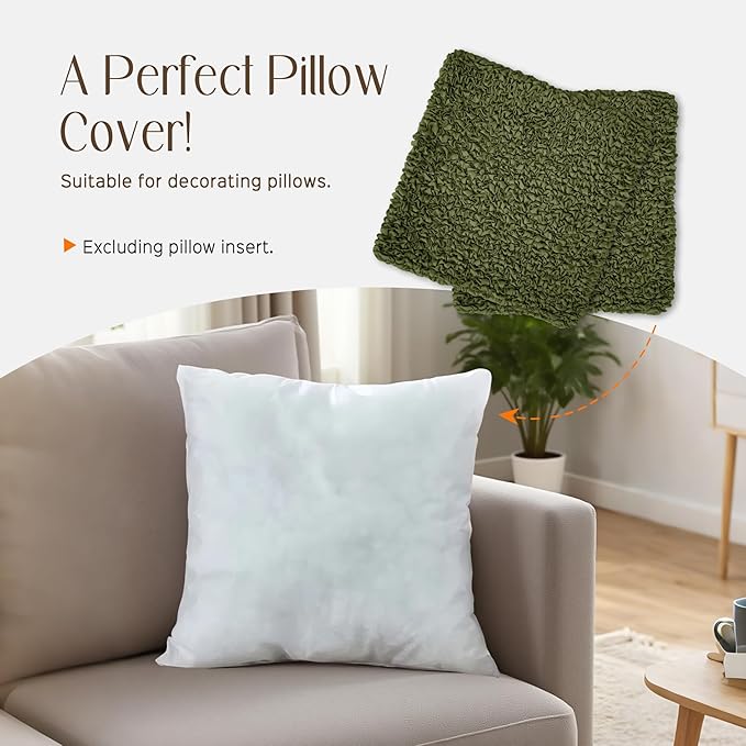 Decorative Throw Pillow Cover Elastic Couch Pillow Covers 18 x 18 & 20 x 20 Inch - Image 7