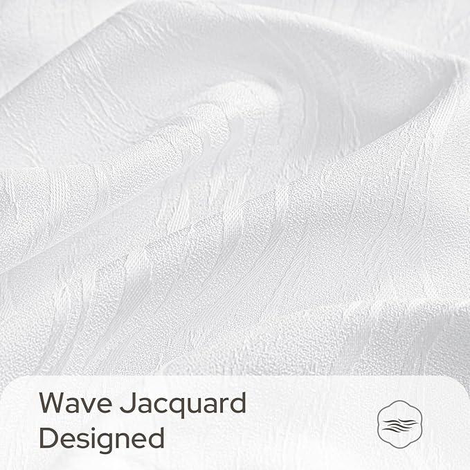 HOMEIDEAS White Semi Sheer Curtains 96 Inches Long, Light Filtering Privacy - Image 8