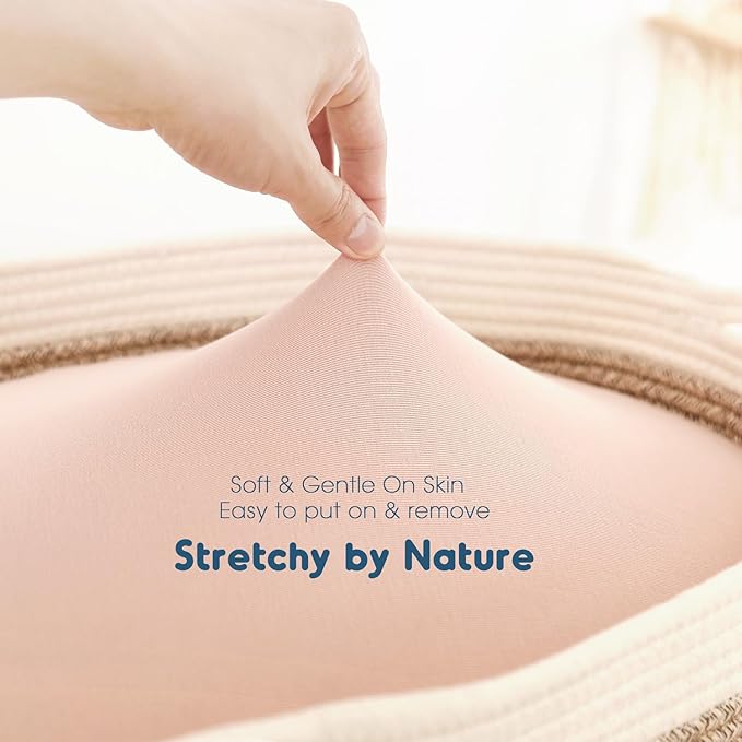 GRSSDER Stretchy Ultra Soft Fitted Bassinet Sheet 2 Pack, Universal Fit - Image 6