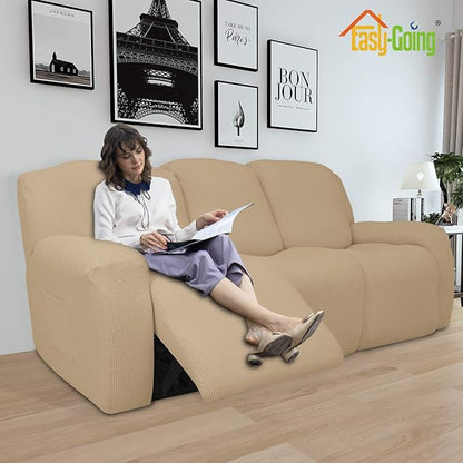 Easy-Going 8 Pieces Recliner Sofa Stretch Sofa Slipcover Sofa Cover Furniture - Image 2