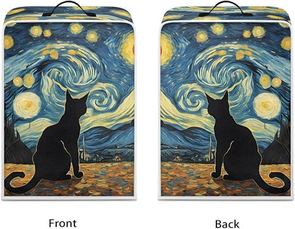 Starry Night Cat Print Coffee Machines Covers - Image 2