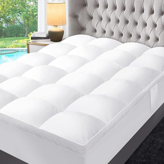ABENE Mattress Topper for Back Pain Relief, Extra Thick Mattress Pad Pillowtop by ABENE