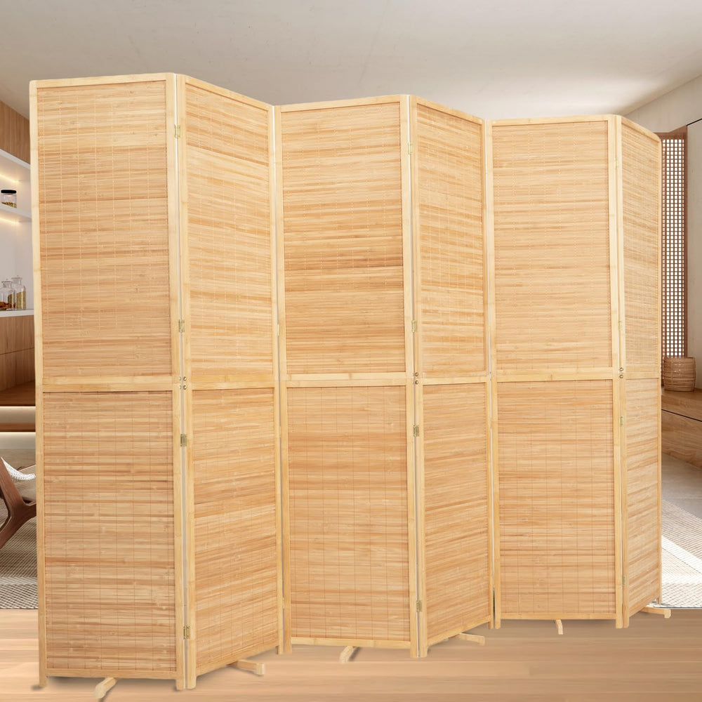 Room Divider Folding Privacy Screens,Hand-Made Natural Bamboo Room Dividers
