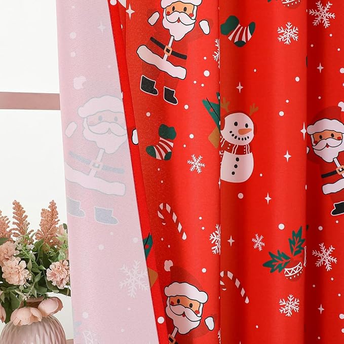 Christmas Valance 52x18 Inch, Light Filtering Rod Pocket Valances - Image 7