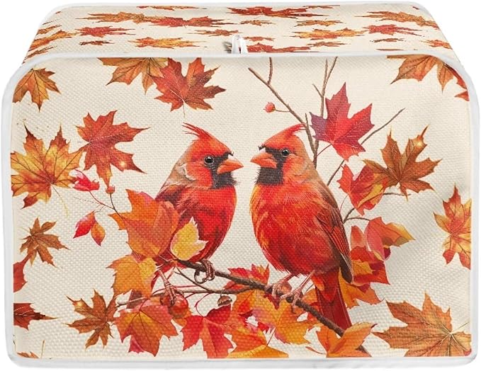 Cardinal Printed 2 Slice Kitchen Machine Covers, Maple Leaves Print Toaster by Baxinh