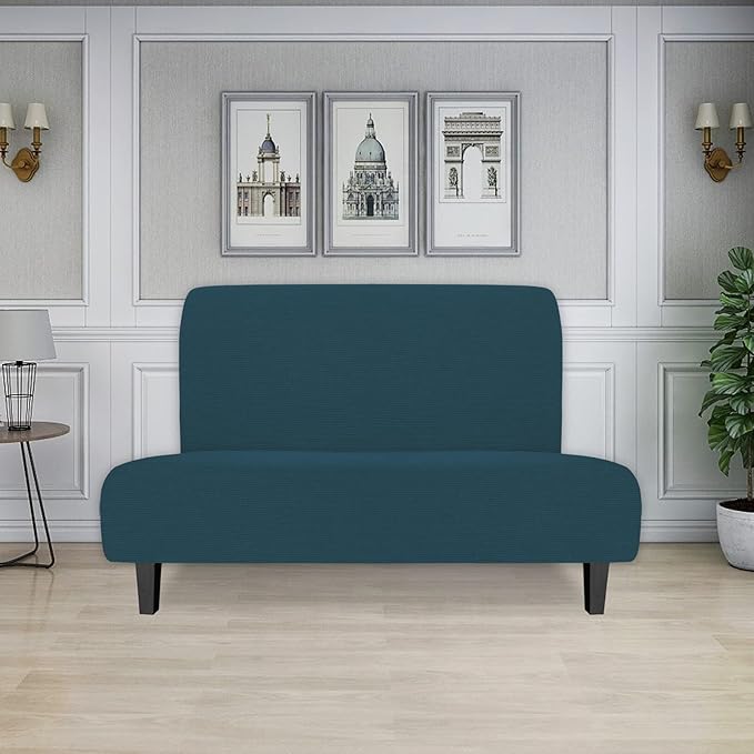 Easy-Going Stretch Futon Slipcover Armless Futon Bed Cover Furniture Protector - Image 2
