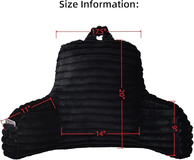 Yaoshuho Large Reading Pillow for Adults, Back Support Pillow for Sitting Up in - Image 2
