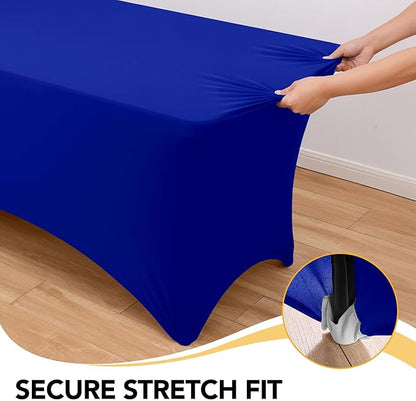 6-Pack Premium Royal Blue Spandex Tablecloths - Image 3