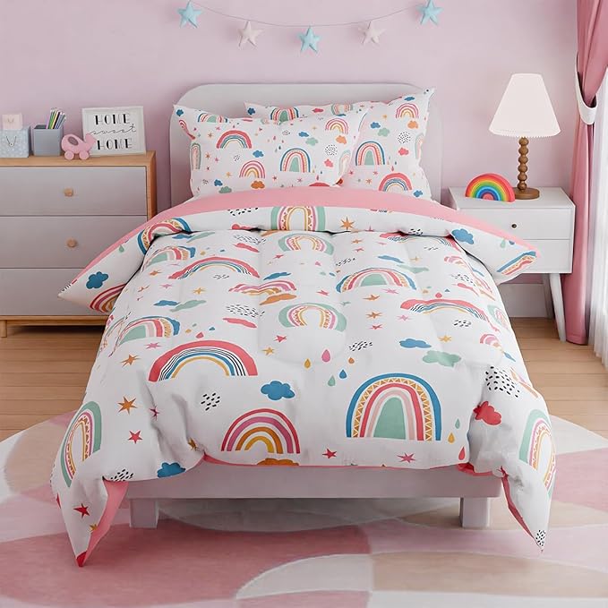 SANDJEST Rainbow Twin Bedding Set - Image 4