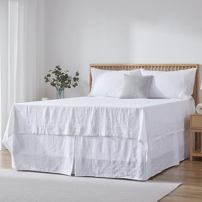 Simple&Opulence Premium Linen Bed Skirt Basic Style 18 inch Tailored Drop Dust by SimpleOpulence