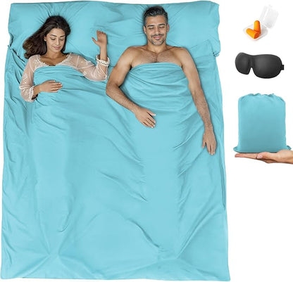Sleeping Bag Liner, Travel Sheet & Adult Sleep Sack, Camping Sheets Travel by BREENHILL