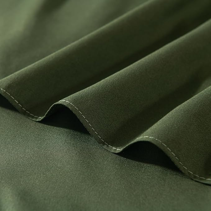 TSUTOMI Green Bed Skirt King Size Ruffled Bed Skirt - Image 5
